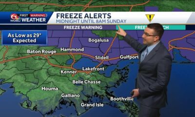 Freeze warnings start at midnight