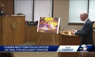 Trial begins for West Fork officer charged in driver's death: Jury views body cam footage