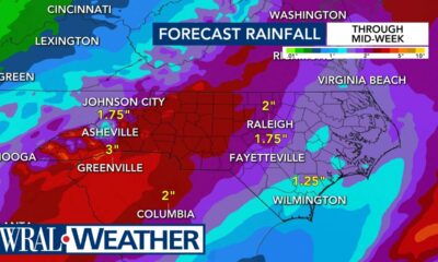 North Carolina Forecast: Messy morning commute in store Monday with scattered showers by afternoon☔