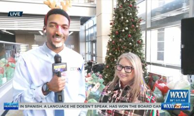 WXXV News 25’s Everett Ganier Jr. at Ingalls Holiday Giving Event