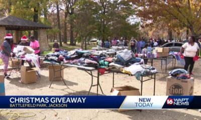 Holiday giveaway event held at Battlefield Park