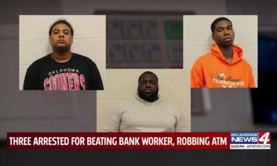 Three arrested for beating bank worker, robbing ATM