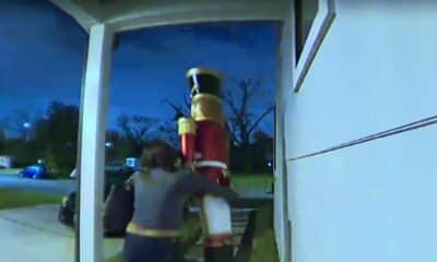 Doorbell video captures woman steal life-size Nutcracker decoration from Independence Heights home