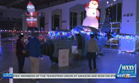 Lights, Planes, and Santa at the Mississippi Aviation Heritage Museum in Gulfport