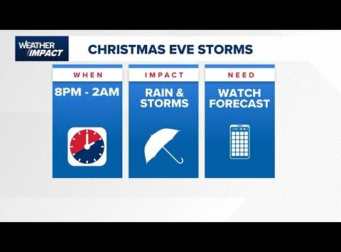 Weather Impact Alert issued from 8 p.m. to 2 a.m. Christmas Eve