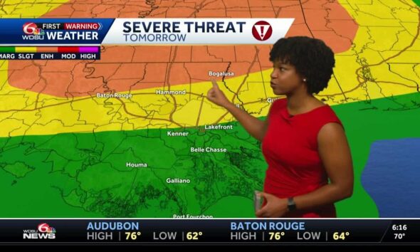 Tracking severe weather in southeast louisiana