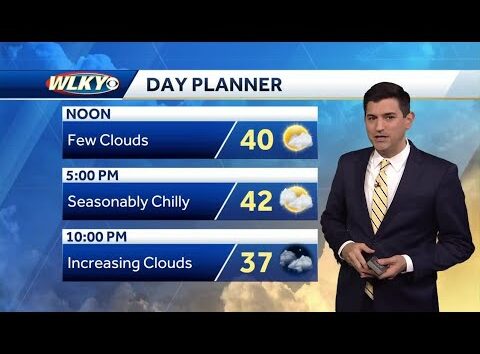 Seasonably chilly Thursday, light snow possible tonight