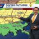 Severe weather possible Sunday, then much colder next week