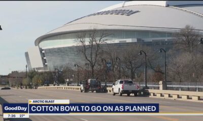 How are people going to travel to Cotton Bowl during snowstorms?