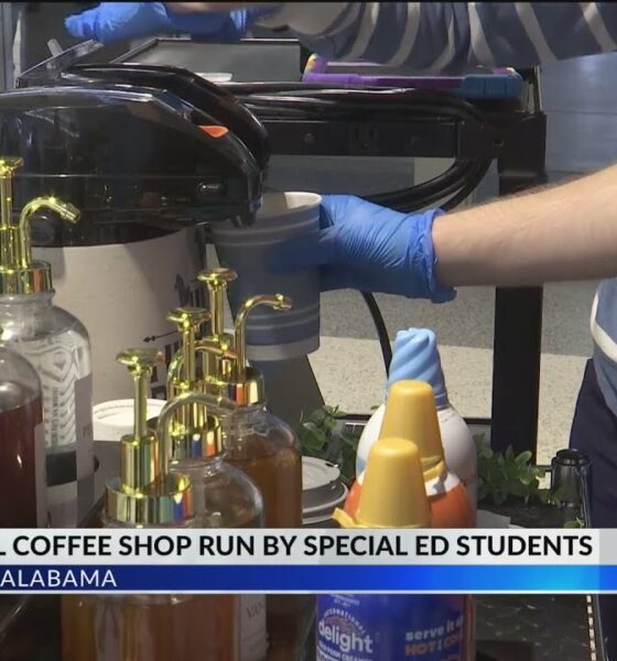 Gulf Shores High School special education students learning while selling coffee