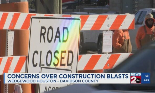 Concerns over construction blasts in Nashville's Wedgewood-Houston neighborhood