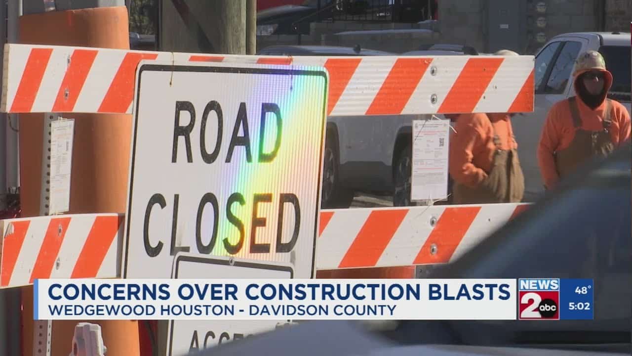 Concerns over construction blasts in Nashville's Wedgewood-Houston neighborhood