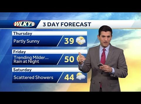 Not as cold Thursday, milder tomorrow