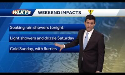 Dry and mild Friday, soaking rain late tonight