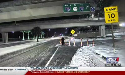 Bridges in South Mississippi remain closed as icy conditions continue