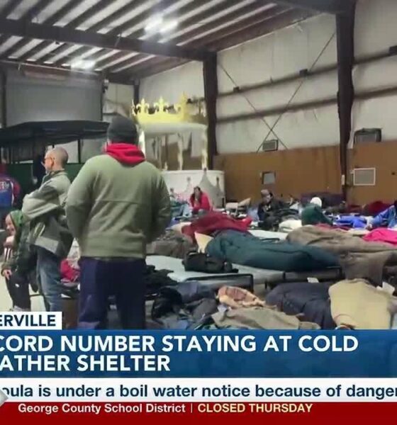 D’Iberville cold shelter sees record numbers during snowstorm, freezing temps