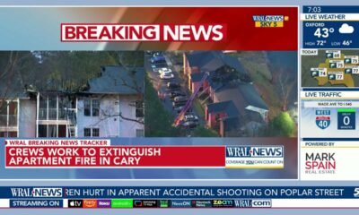 Residents evacuated after large apartment fire in Cary