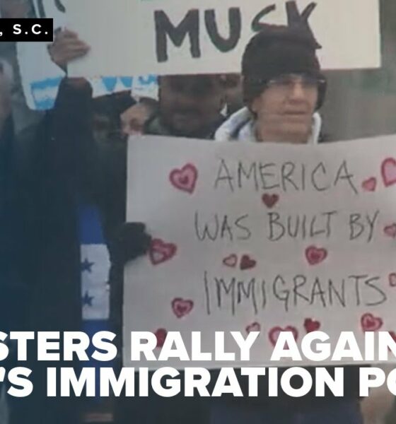 Protesters in Myrtle Beach rally against Trump's immigration policies, demand compassion