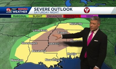 A line of severe storms Saturday Night is a Weather Alert Day