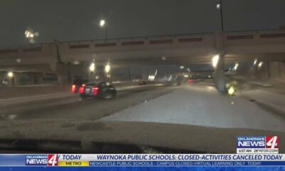 Icy conditions impacting traffic in the Oklahoma City metro