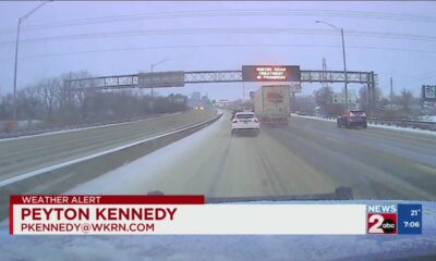 Road conditions along I-40 in Davidson County