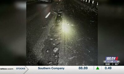 Another pothole on I-10 damaged cars in widening project construction zone