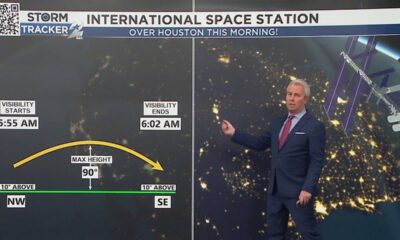 Early morning view of the International Space Station over Houston