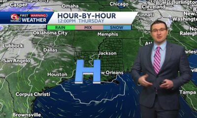 Sunny and cool Thursday, storms possible Saturday