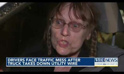 Drivers face traffic mess after truck takes down utility wire