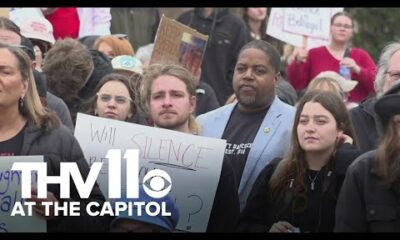 Protestors gather in Little Rock to voice disapproval with Trump administration