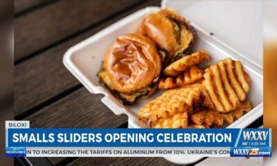 WXXV Everett Ganier Jr. stops by Smalls Sliders Opening Celebration in Biloxi