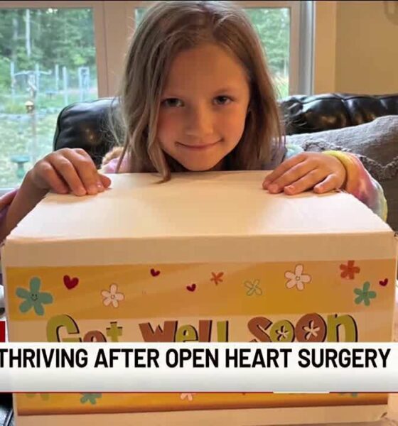 Young girl thriving after open heart surgery