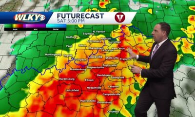 2 rounds of showers and storms on Saturday