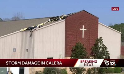 EF-1 tornado damage in Calera, Alabama