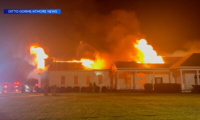 Fire destroys church in Atmore at height of severe weather Saturday night