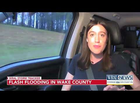 Standing water makes mess for drivers on the road Sunday