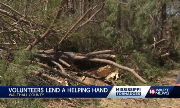 Volunteers helping with storm recovery in Tylertown