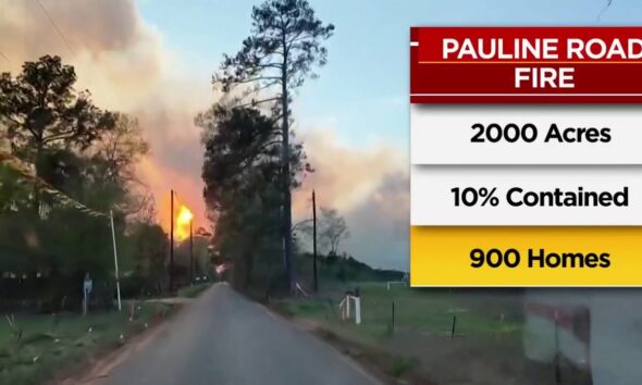 Pauline Road Fire: Homes protected by firefighters overnight as wildfires rage on