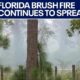 Florida brush fire burns more than 300 acres; officials continue to attack