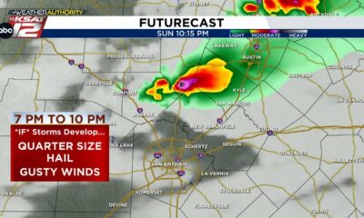 SUNDAY’S FORECAST: A window for a strong storm between 7 p.m. to 10 p.m. tonight