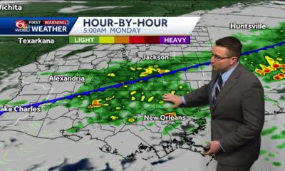 Rain and storms likely Monday morning