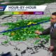 Rain and storms likely Monday morning